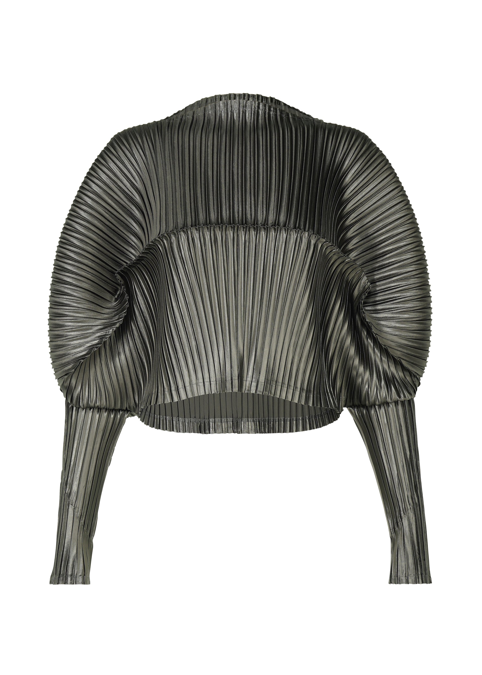 GLOSSED METAL PLEATS、ウィメンズ_トップス_トップ、カーキ