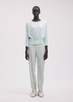SUEDE LIKE PUFF PLEATS、ウィメンズ_トップス_トップ、着用画像1