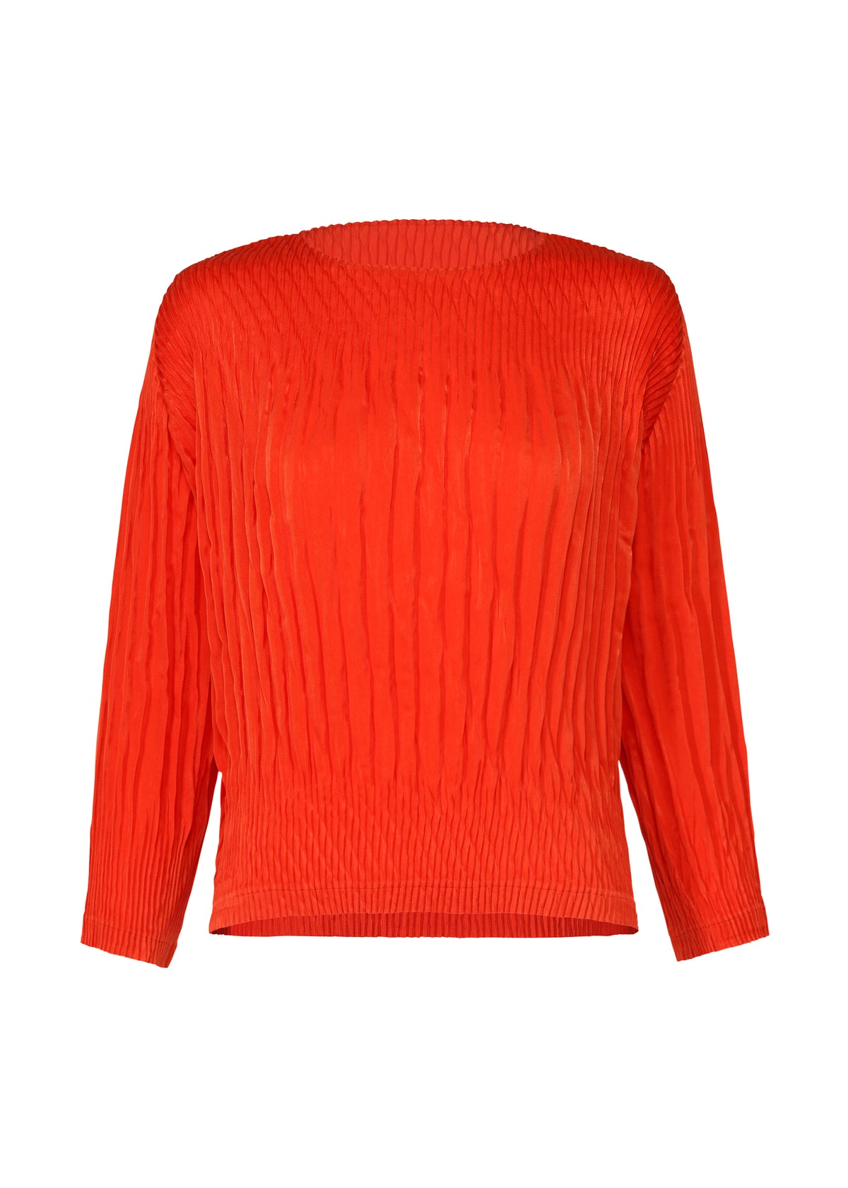 SUEDE LIKE PUFF PLEATS、ウィメンズ_トップス_トップ、レッド