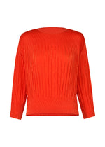 SUEDE LIKE PUFF PLEATS、ウィメンズ_トップス_トップ、レッド
