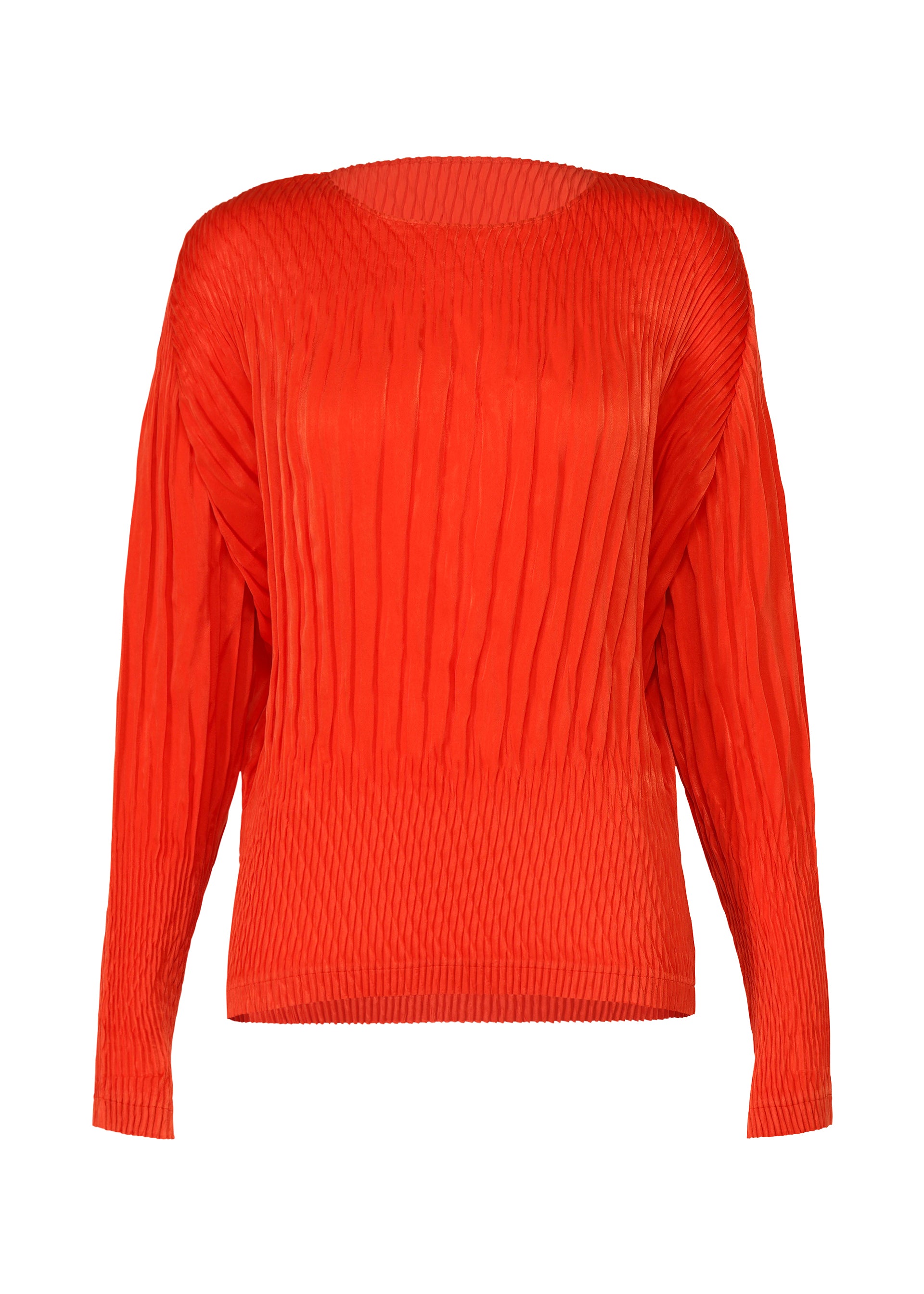 SUEDE LIKE PUFF PLEATS、ウィメンズ_トップス_トップ、レッド