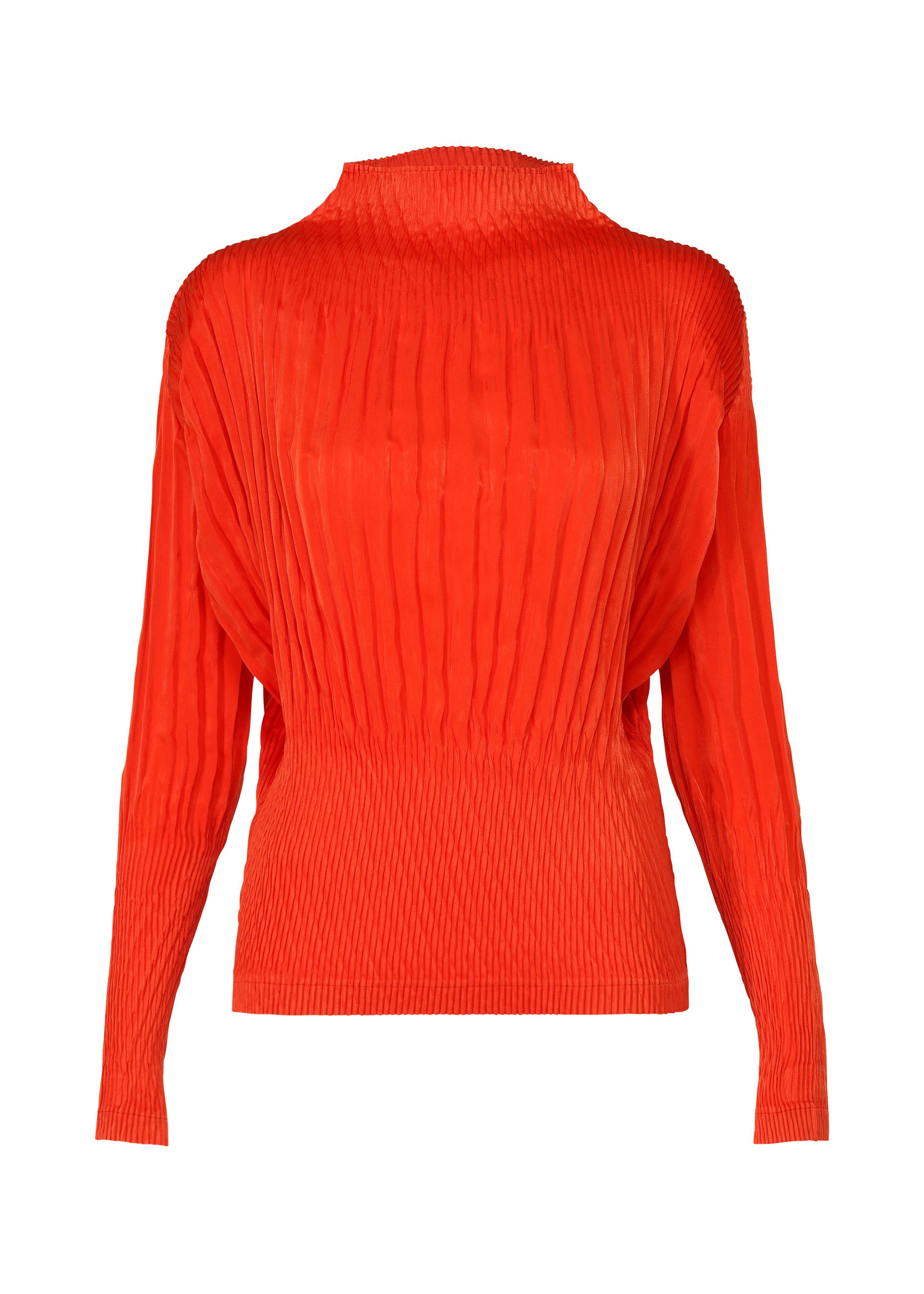 SUEDE LIKE PUFF PLEATS、ウィメンズ_トップス_トップ、レッド