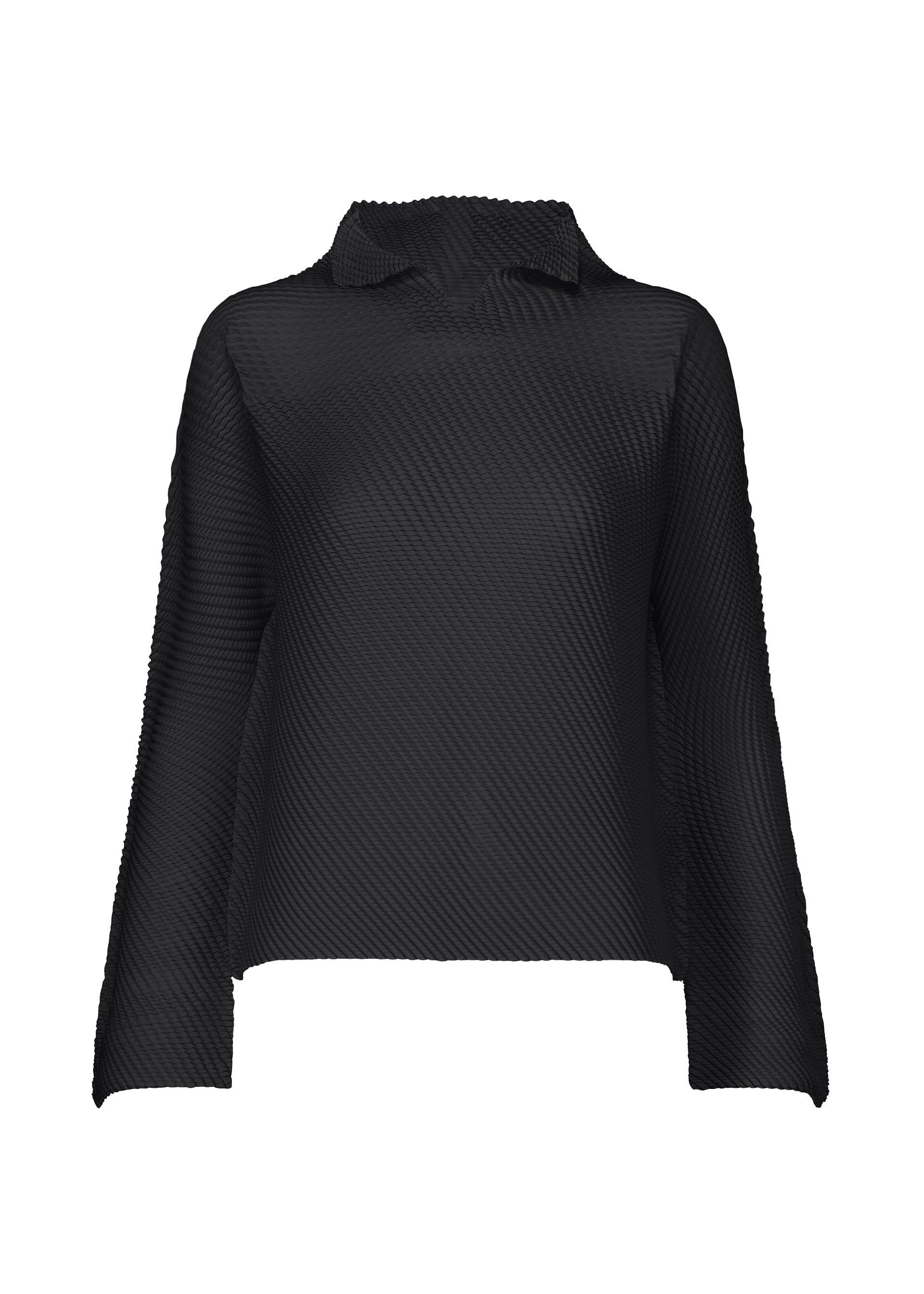 SHIFTED MISTY PLEATS、ウィメンズ_トップス_トップ、ブラック