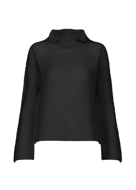 SHIFTED MISTY PLEATS、ウィメンズ_トップス_トップ、ブラック