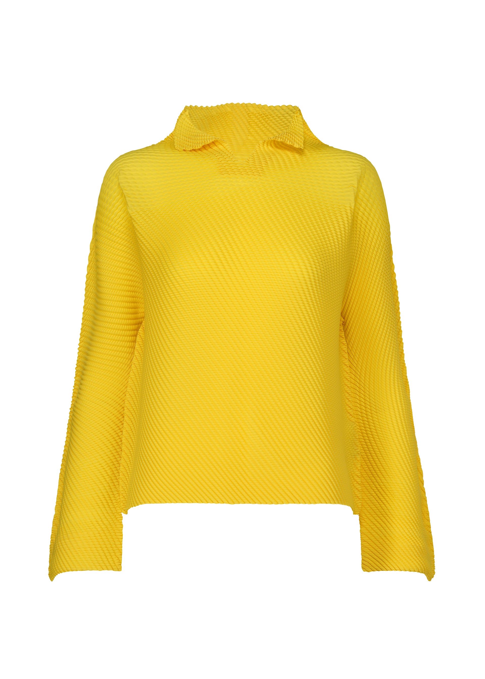 SHIFTED MISTY PLEATS、ウィメンズ_トップス_トップ、イエロー