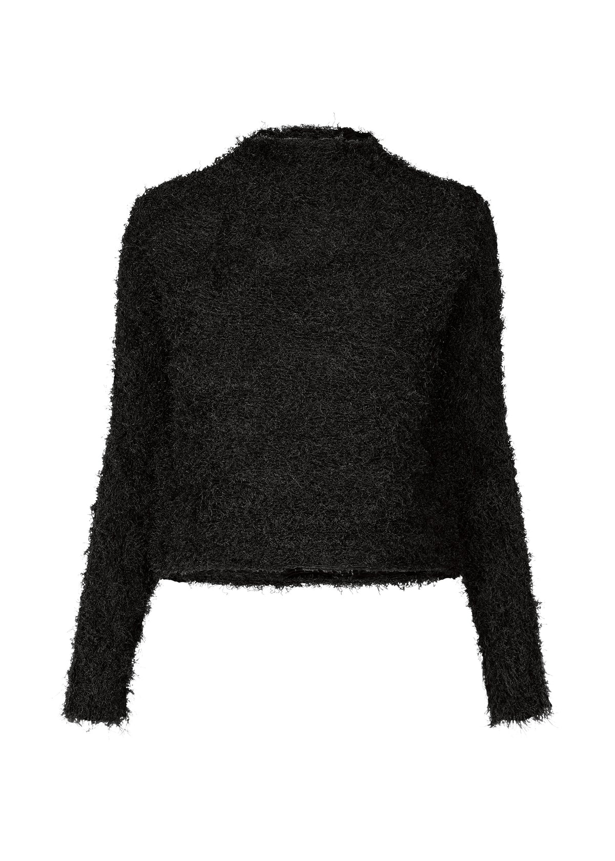 SHIFTED FUZZY PLEATS、ウィメンズ_トップス_トップ、ブラック