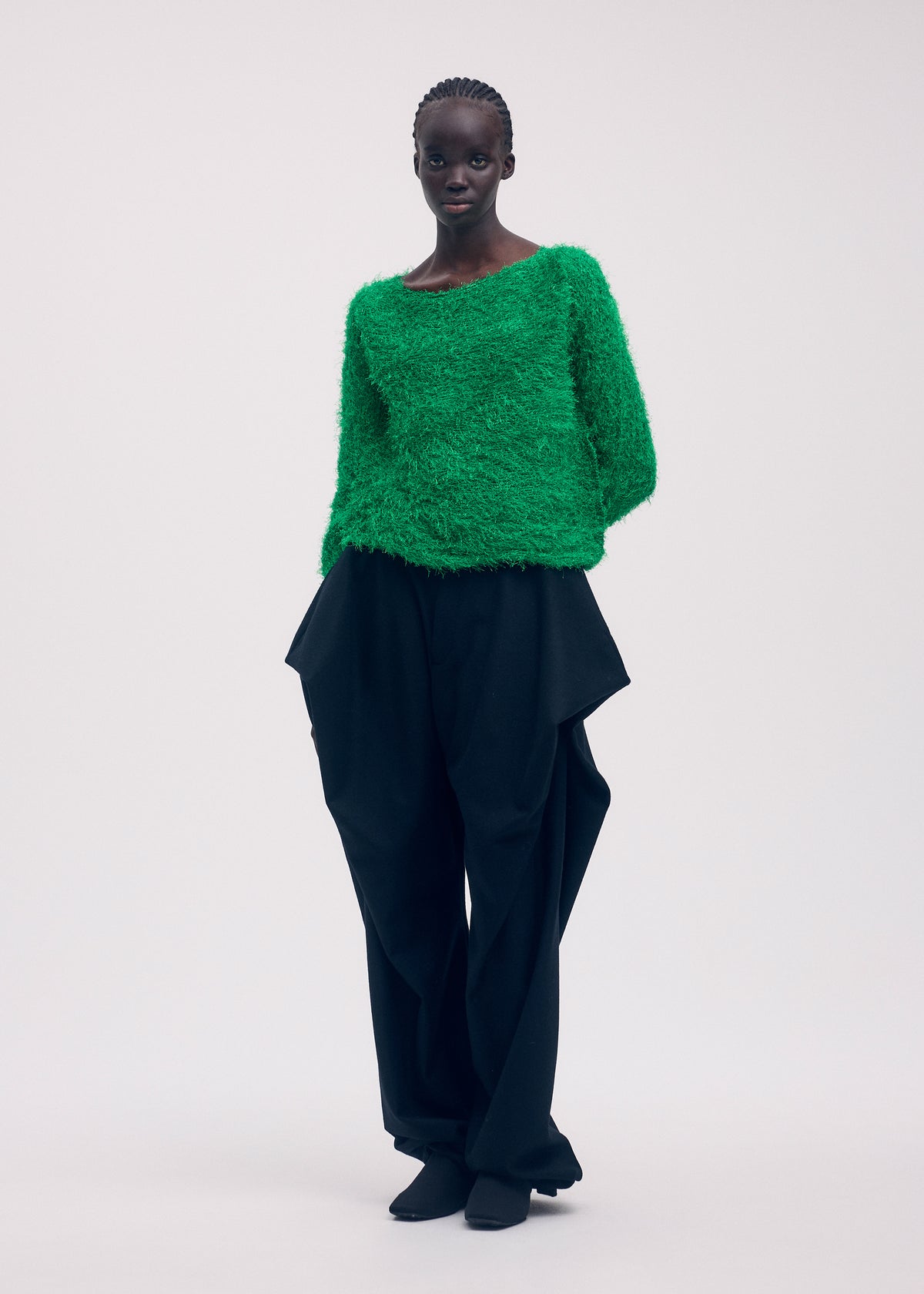 SHIFTED FUZZY PLEATS、ウィメンズ_トップス_トップ、着用画像2