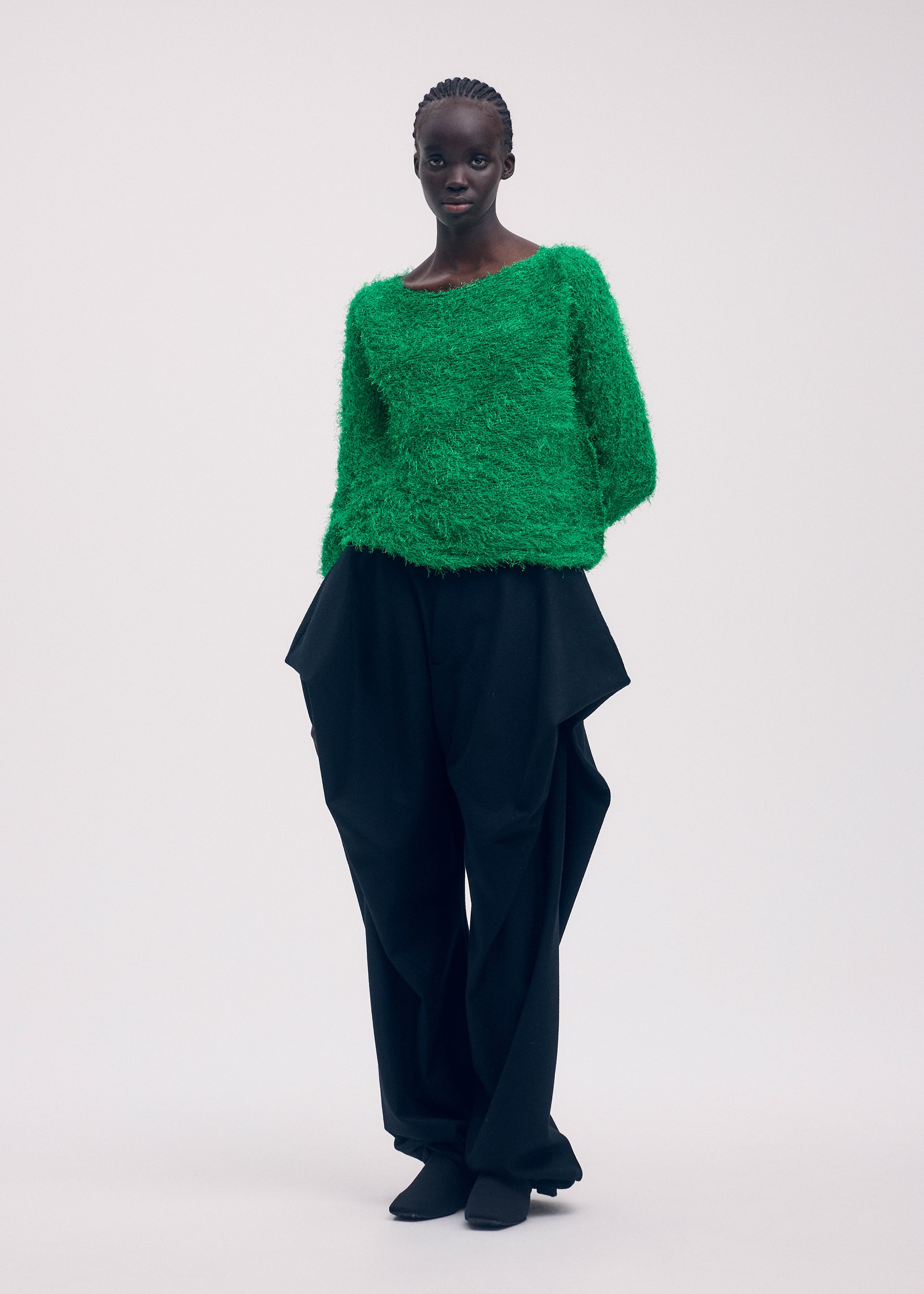 SHIFTED FUZZY PLEATS、ウィメンズ_トップス_トップ、着用画像2