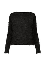 SHIFTED FUZZY PLEATS、ウィメンズ_トップス_トップ、ブラック