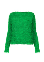 SHIFTED FUZZY PLEATS、ウィメンズ_トップス_トップ、グリーン