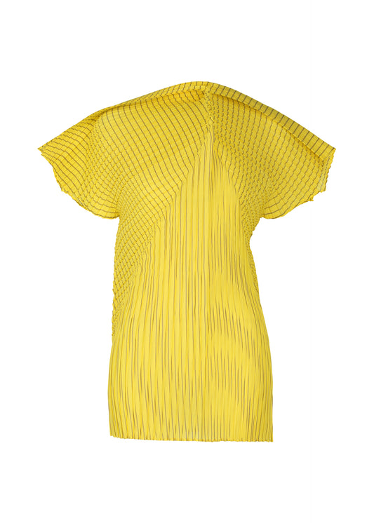 GENERIC STRIPES (MACHINE PLEATS)、ウィメンズ_トップス_トップ、イエロー