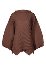 WAVE PLEATS、ウィメンズ_トップス_トップ、ブラウン