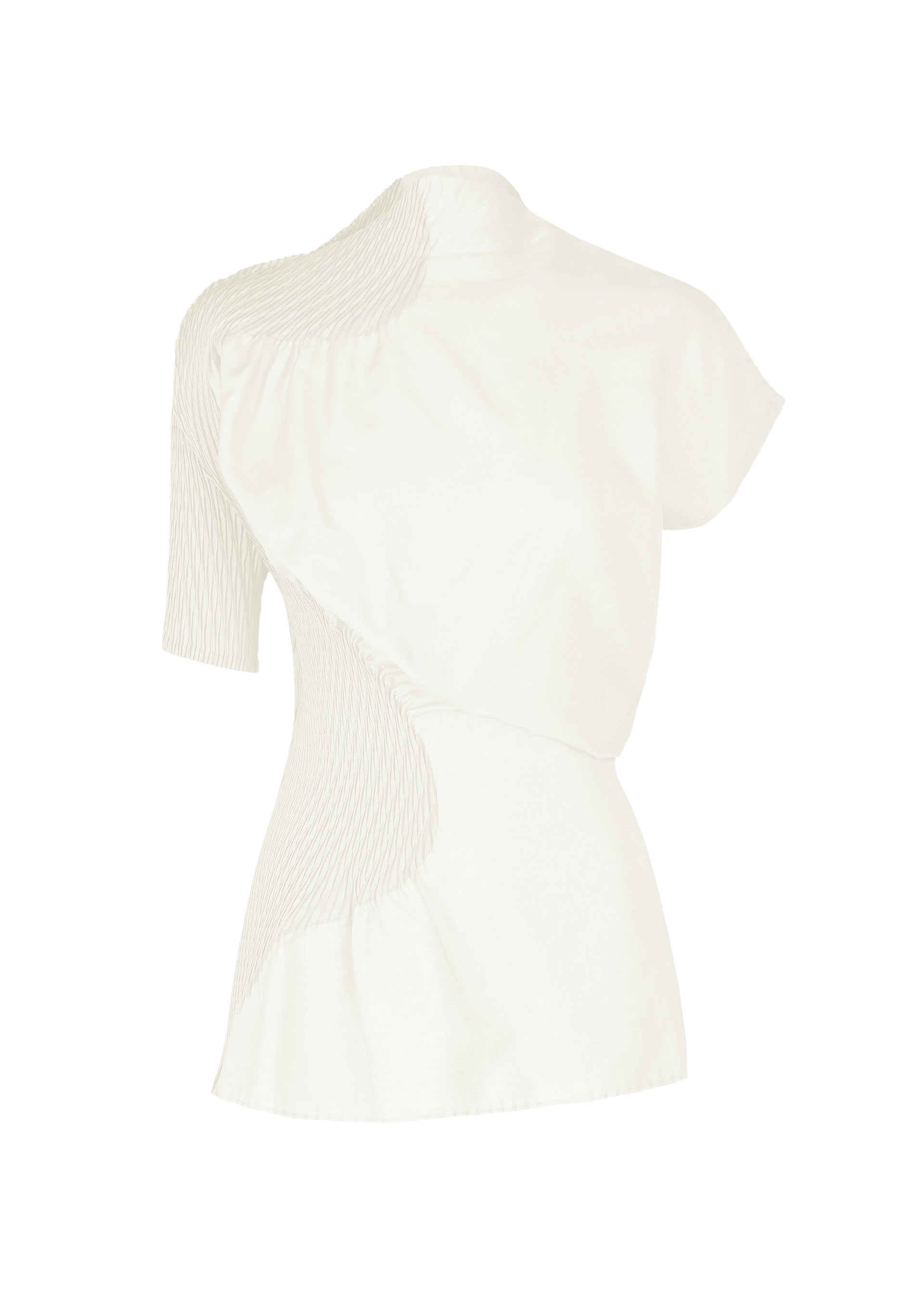 KNIT (CONTOUR) PLEATS、ウィメンズ_トップス_トップ、ホワイト