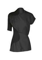 KNIT (CONTOUR) PLEATS、ウィメンズ_トップス_トップ、ブラック