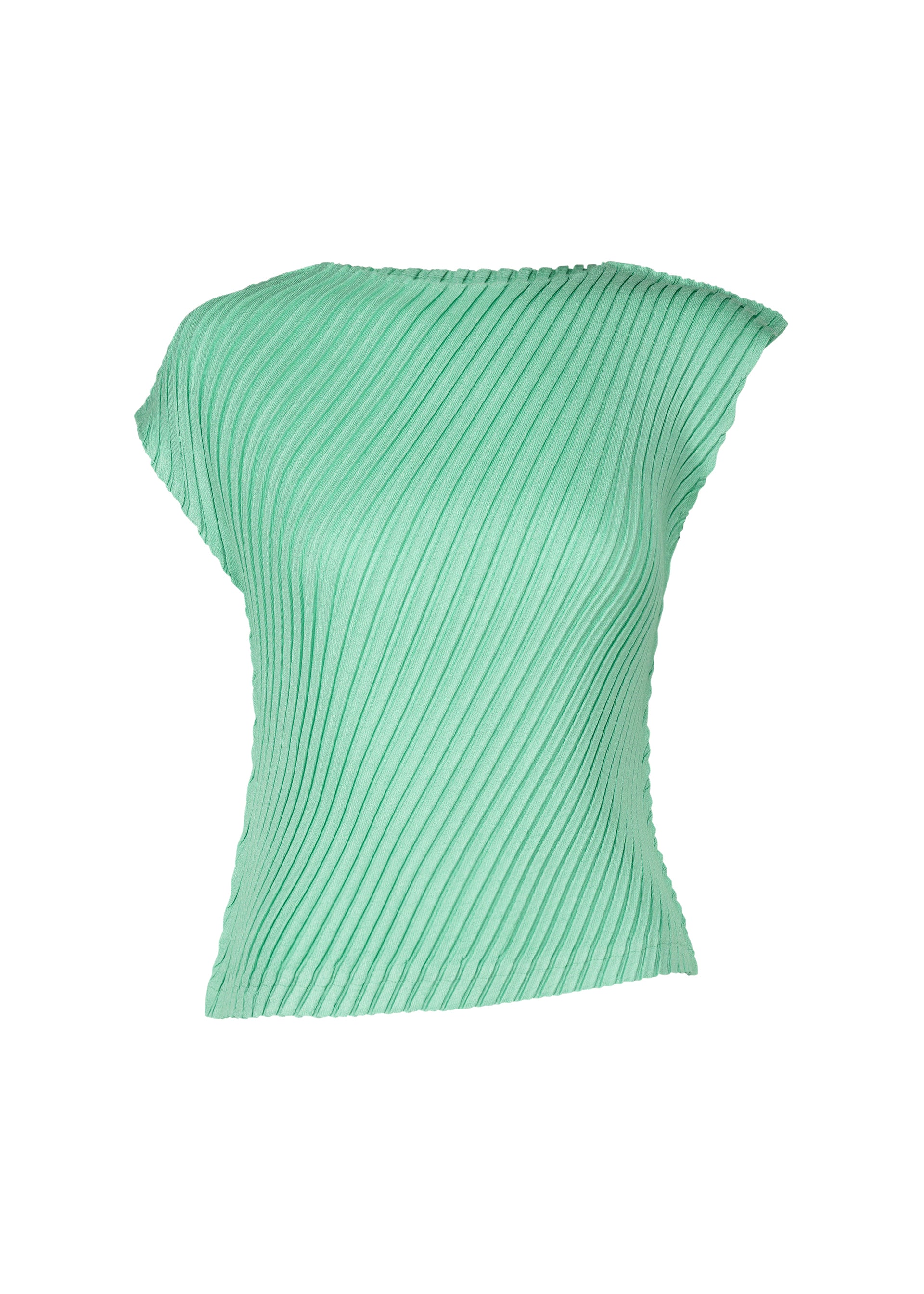 LINEN LIKE PLEATS、ウィメンズ_トップス_トップ、グリーン