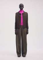 WOOLY PLEATS-58、ウィメンズ_トップス_カーディガン、着用画像1