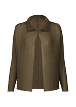 WOOLY PLEATS-58、ウィメンズ_トップス_カーディガン、カーキ