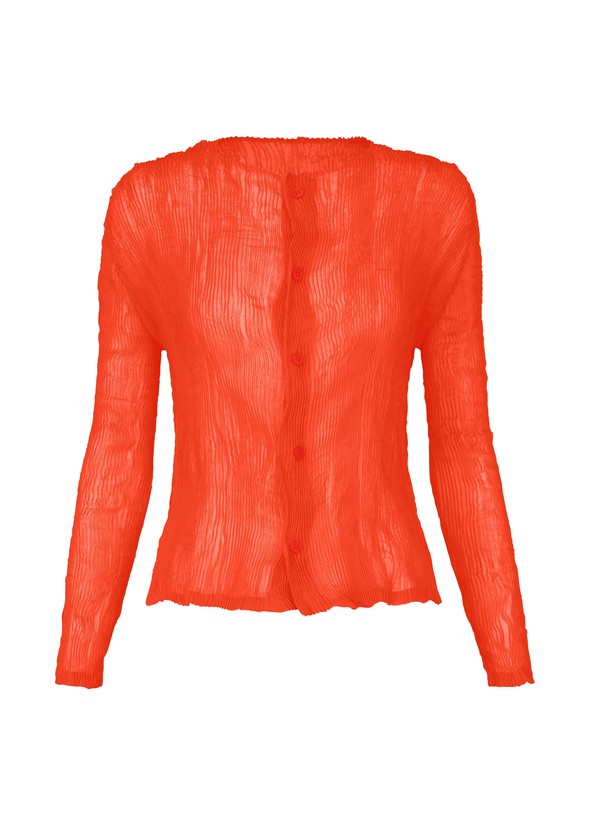 CHIFFON TWIST 2、ウィメンズ_トップス_カーディガン、レッド