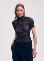 CHIFFON TWIST BK/WT-58、ウィメンズ_トップス_トップ、着用画像3