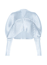 GLOSSED METAL PLEATS、ウィメンズ_トップス_カーディガン、ブルー