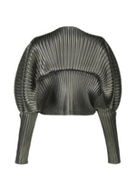 GLOSSED METAL PLEATS、ウィメンズ_トップス_カーディガン、ディテール画像1
