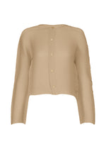 SHIFTED MISTY PLEATS、ウィメンズ_トップス_カーディガン、ベージュ