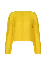 SHIFTED MISTY PLEATS、ウィメンズ_トップス_カーディガン、イエロー