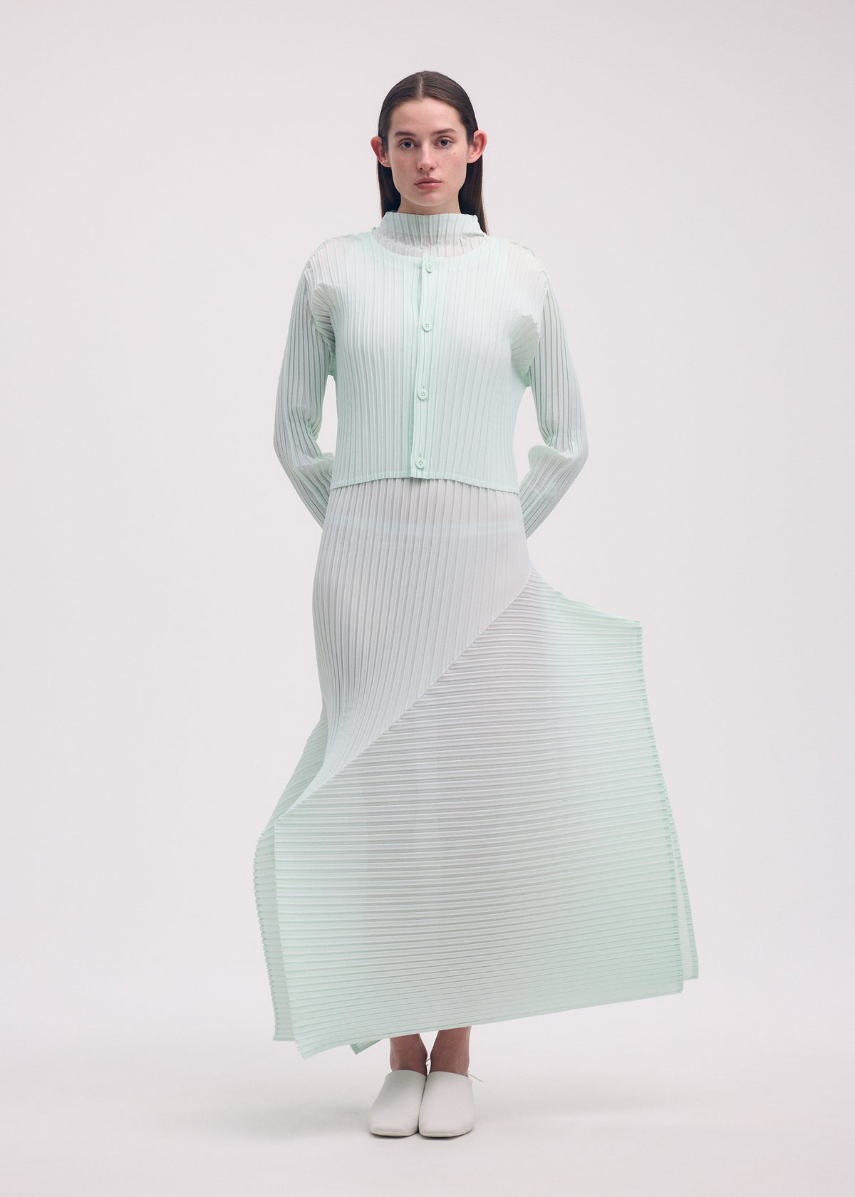 FOLD PLEATS、ウィメンズ_トップス_カーディガン、着用画像2