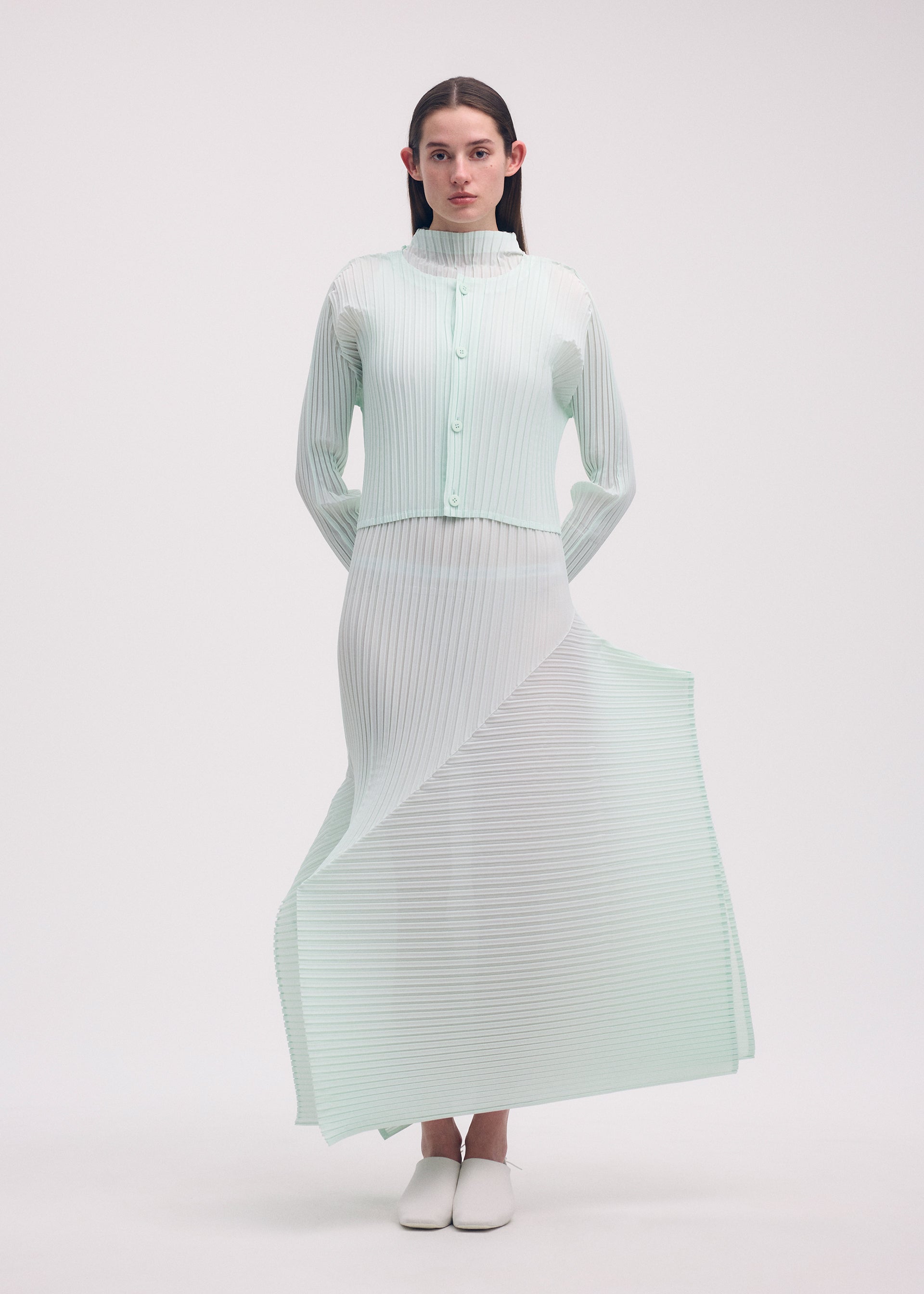 FOLD PLEATS、ウィメンズ_トップス_カーディガン、着用画像2