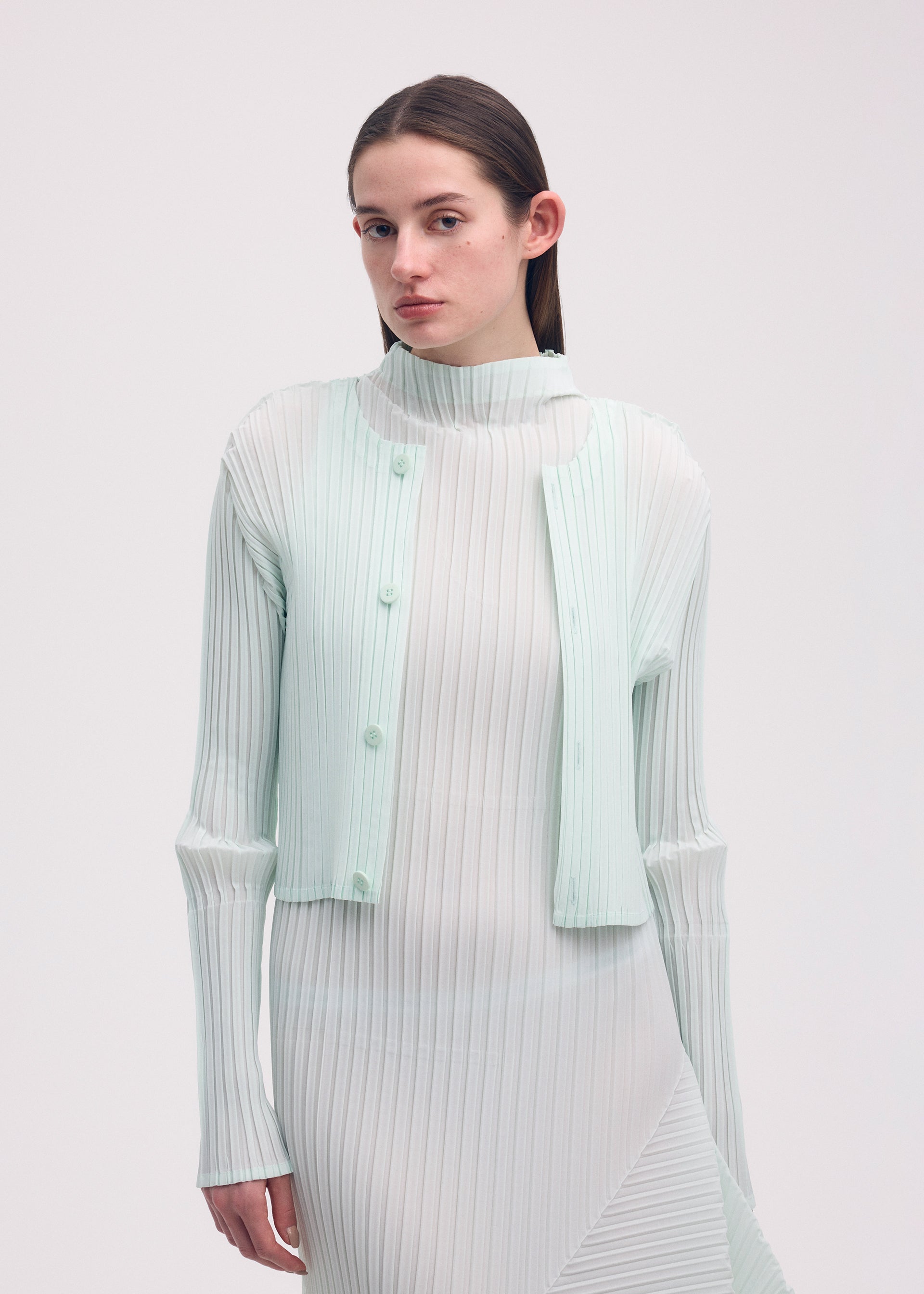 FOLD PLEATS、ウィメンズ_トップス_カーディガン、着用画像3