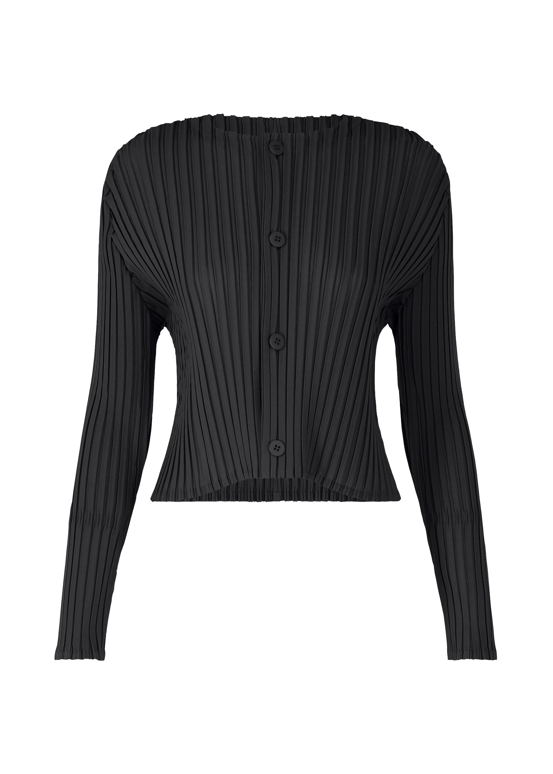 FOLD PLEATS、ウィメンズ_トップス_カーディガン、ブラック