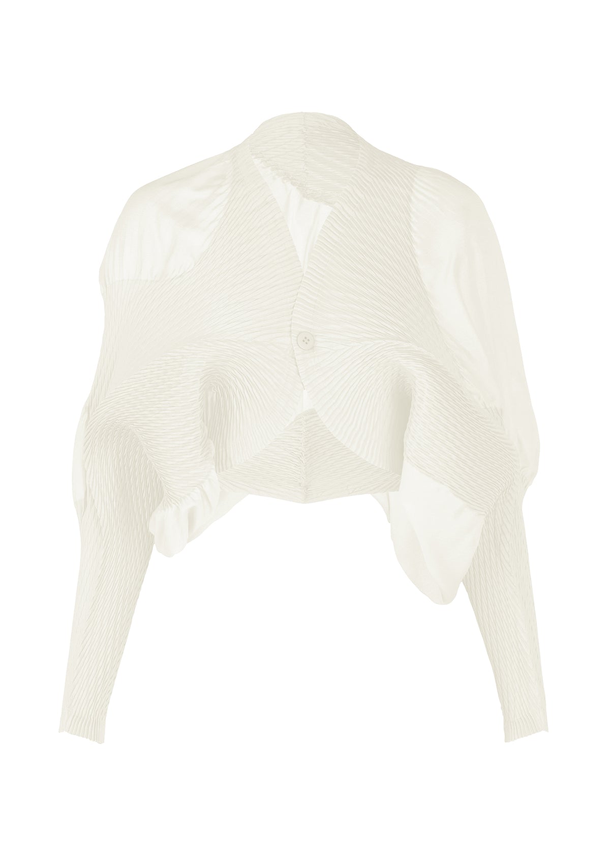 KNIT (CONTOUR) PLEATS、ウィメンズ_トップス_カーディガン、ホワイト
