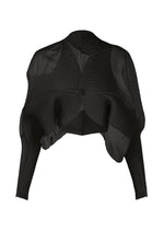 KNIT (CONTOUR) PLEATS、ウィメンズ_トップス_カーディガン、ブラック