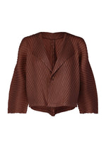 LINEN LIKE PLEATS、ウィメンズ_トップス_カーディガン、ブラウン