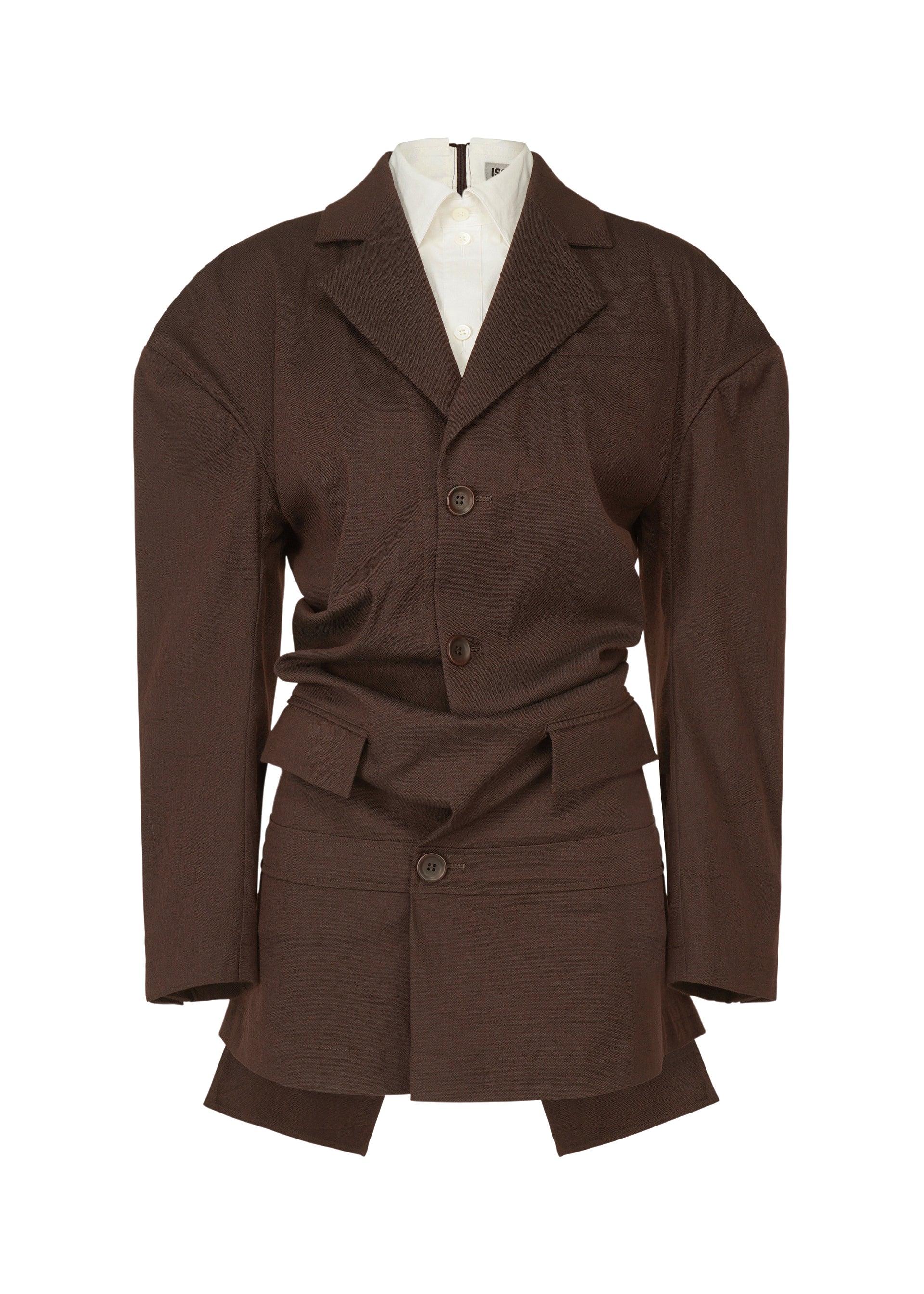 LIKE TORSO LIKE BLAZER、ウィメンズ_トップス_チュニック、ブラウン