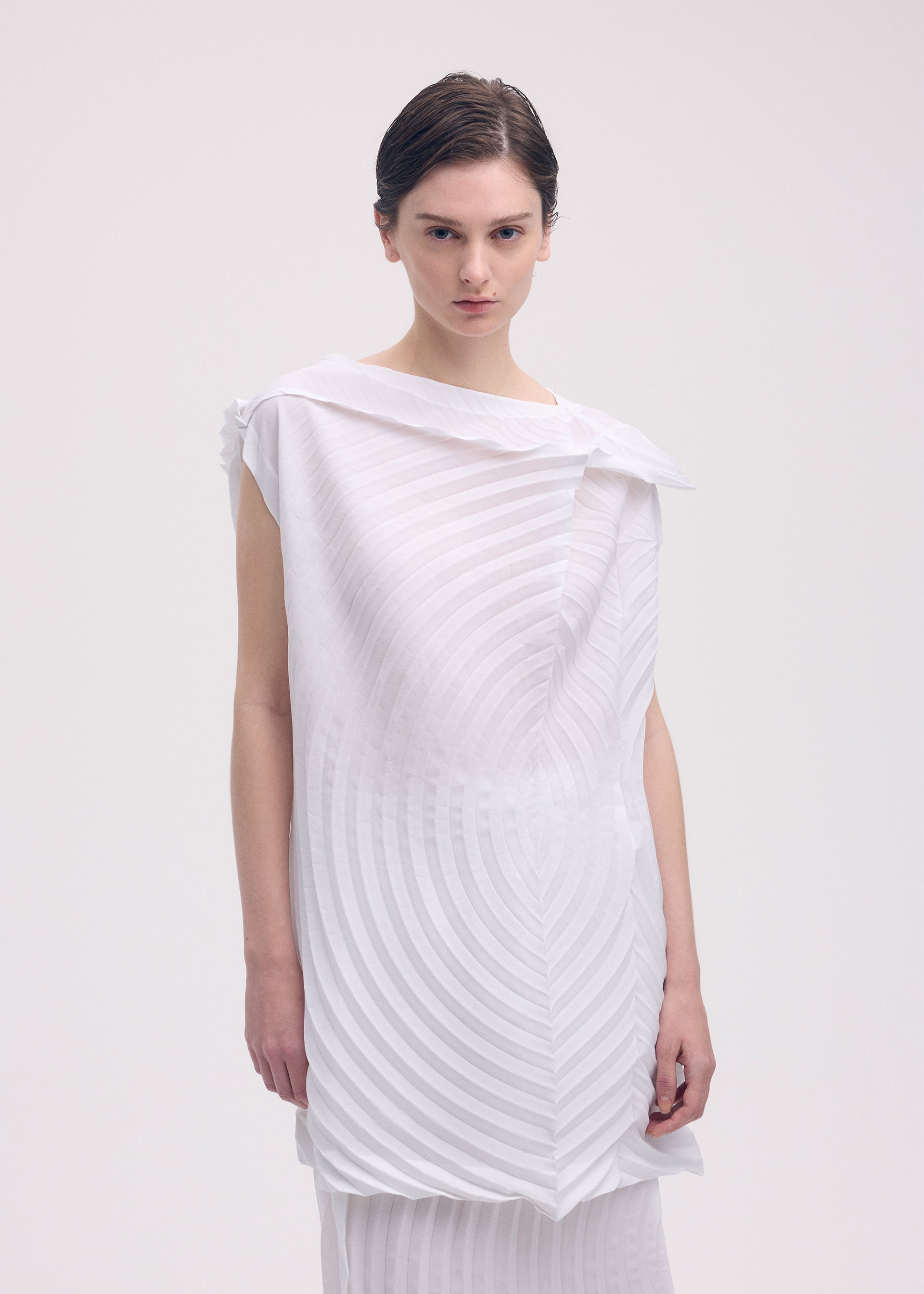 PAPER BAG PLEATS、ウィメンズ_トップス_チュニック、着用画像3