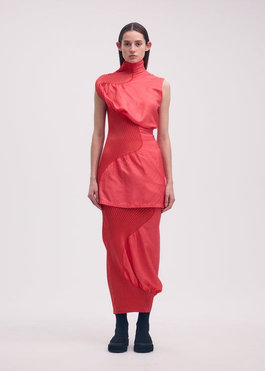KNIT (CONTOUR) PLEATS、ウィメンズ_トップス_チュニック、着用画像1