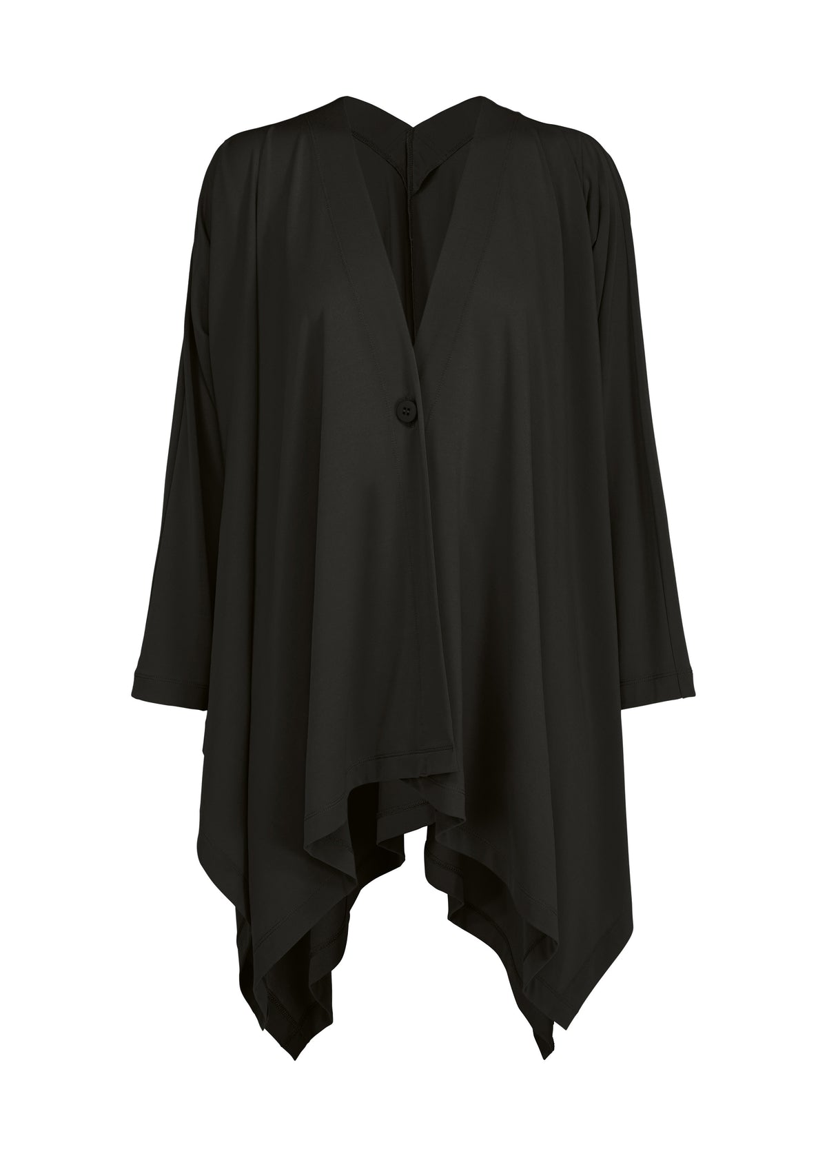 DRAPE JERSEY-58、ウィメンズ_トップス_カーディガン、ブラック