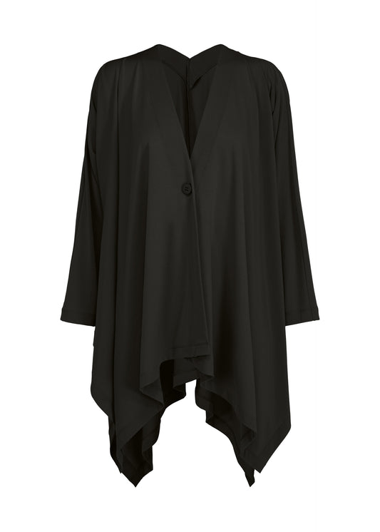 DRAPE JERSEY-58、ウィメンズ_トップス_カーディガン、ブラック