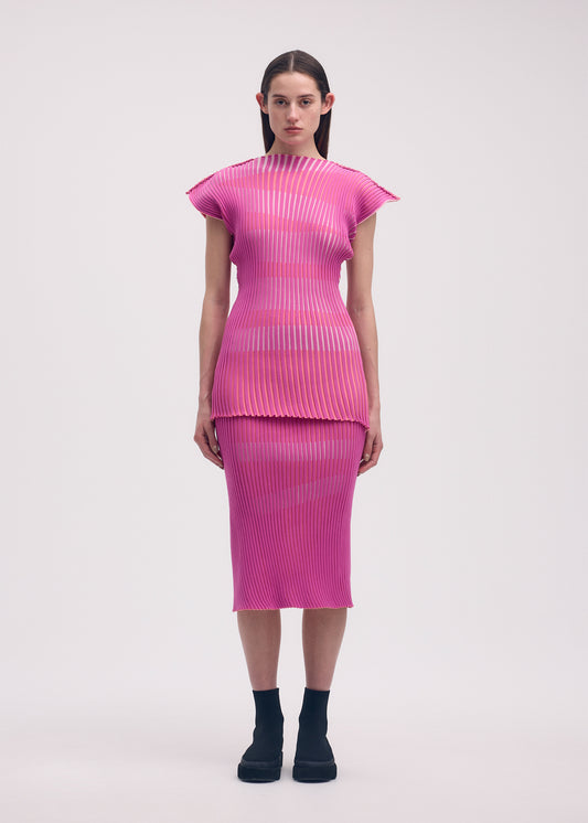 STRIPE PLATING KNIT、ウィメンズ_ニット、着用画像1