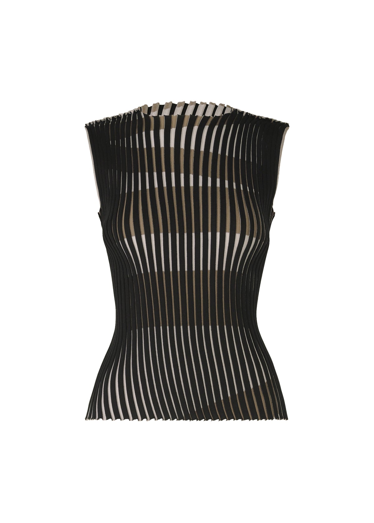 STRIPE PLATING KNIT、ウィメンズ_ニット、ブラック