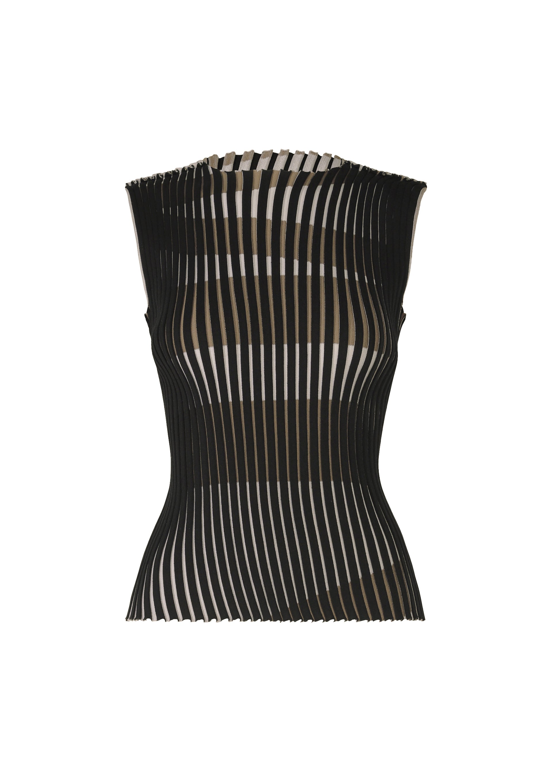 STRIPE PLATING KNIT、ウィメンズ_ニット、ブラック