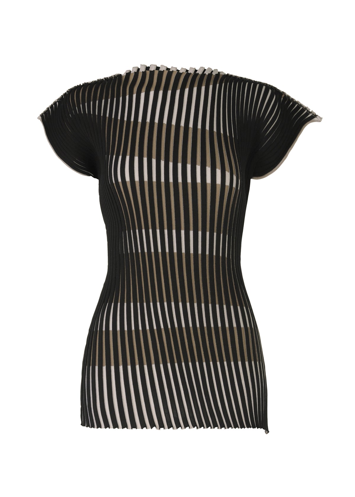 STRIPE PLATING KNIT、ウィメンズ_ニット、ブラック