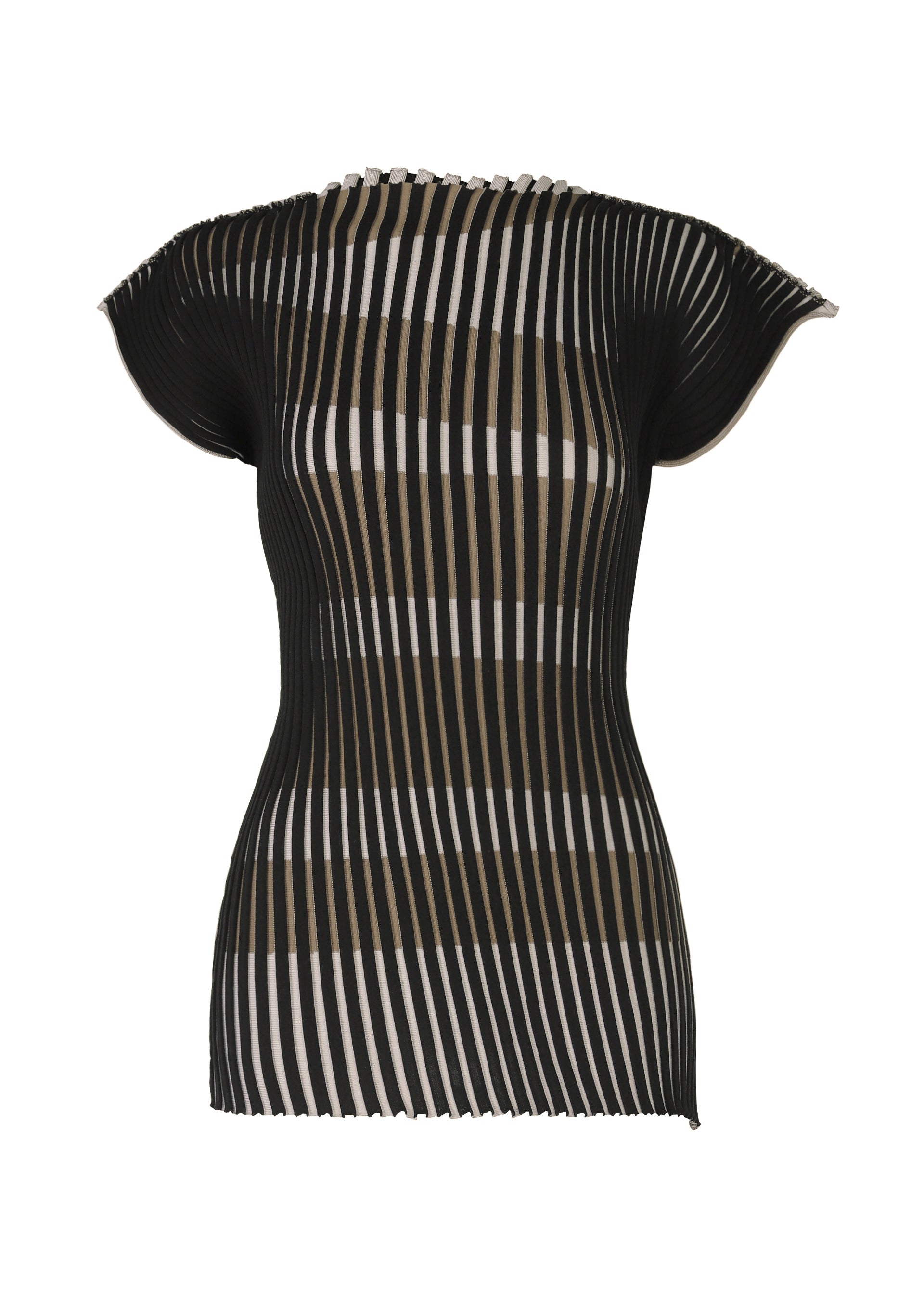 STRIPE PLATING KNIT、ウィメンズ_ニット、ブラック
