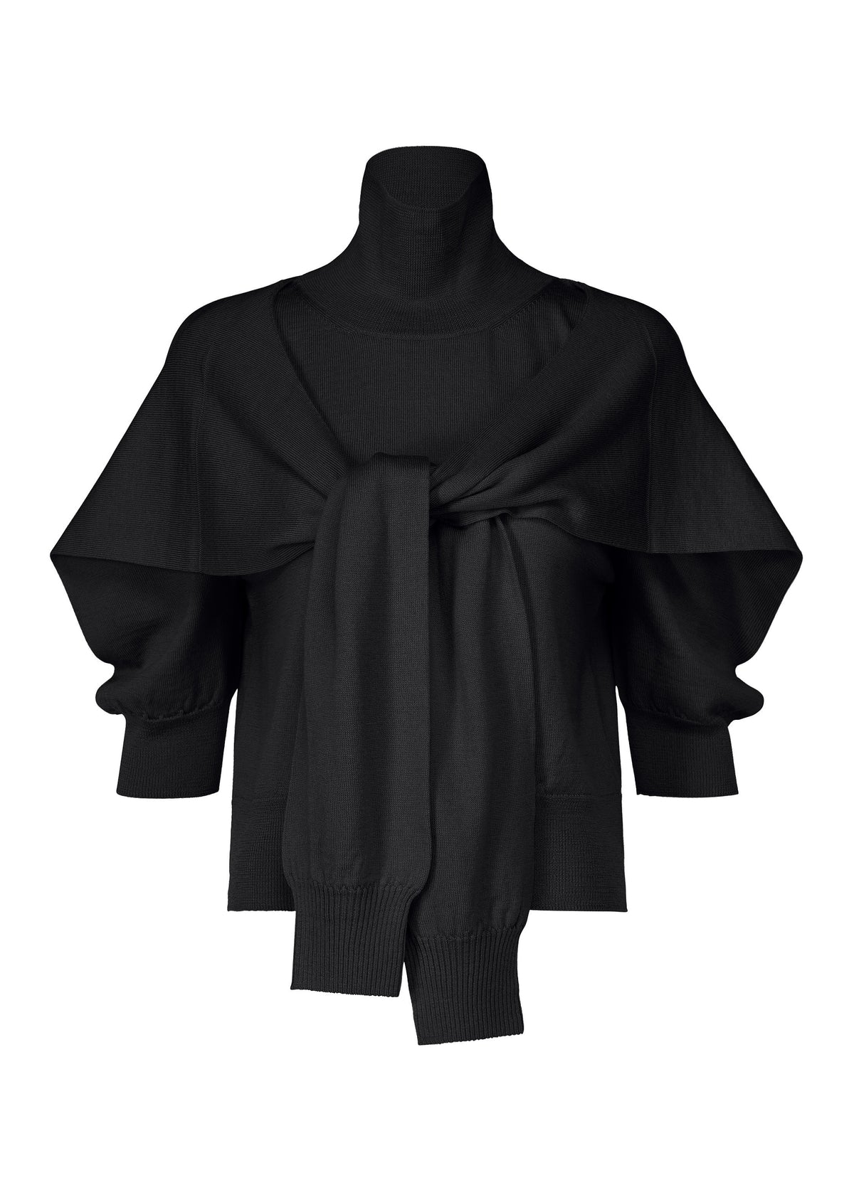 FOUR-SLEEVED (WOOL)、ウィメンズ_ニット、ブラック