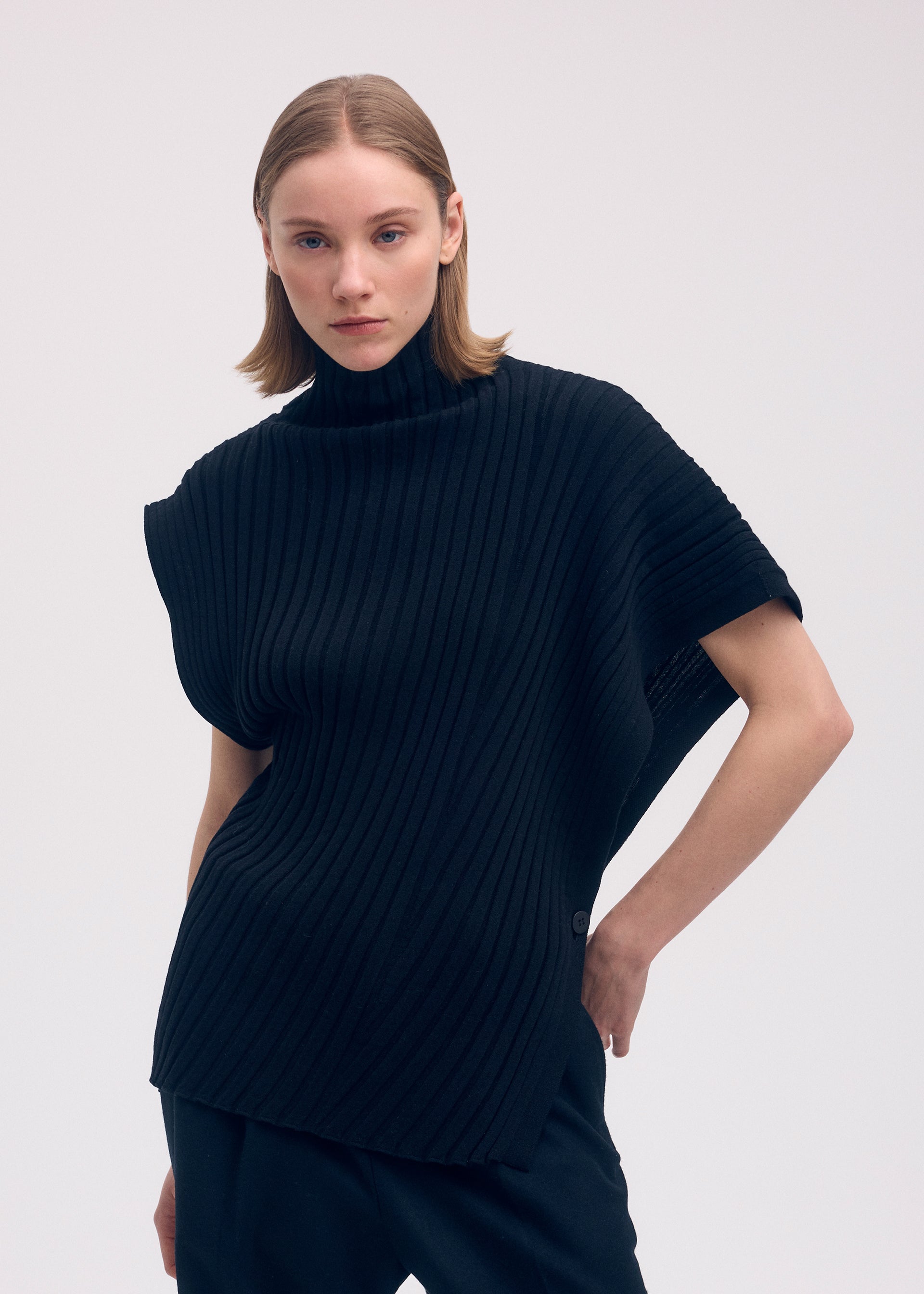 COTTON CASHMERE KNIT、ウィメンズ_ニット、着用画像2