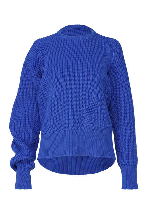 DISPLACED KNIT、ウィメンズ_ニット、ブルー