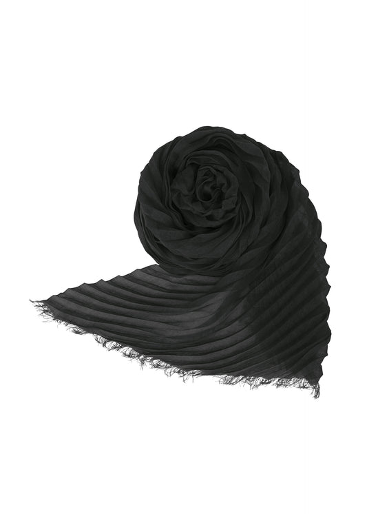 FEATHER RAMIE PLEATS STOLE、アクセサリー&その他_アクセサリー、ブラック