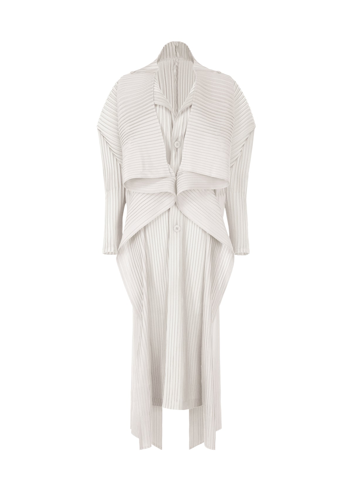 PLEATED ON PLEATS、ウィメンズ_ジャケット&コート_コート、グレー