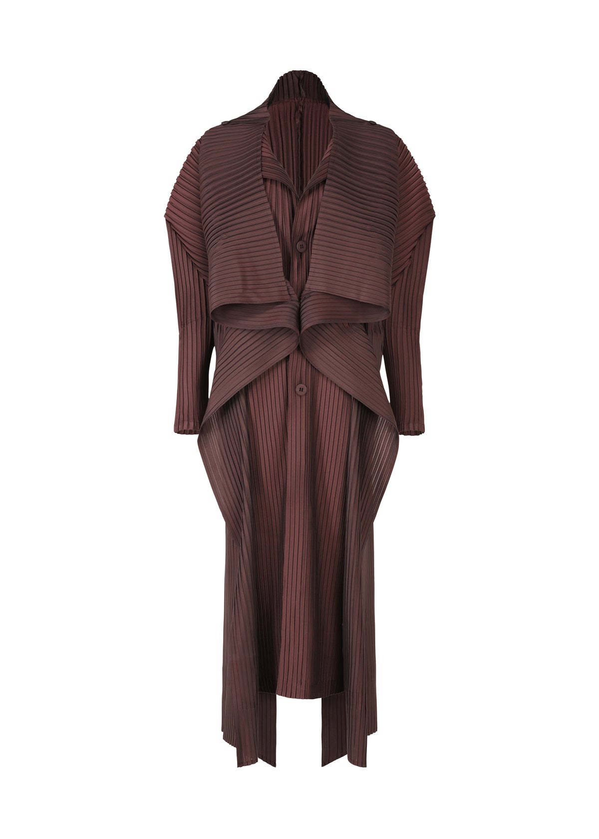 PLEATED ON PLEATS、ウィメンズ_ジャケット&コート_コート、パープル